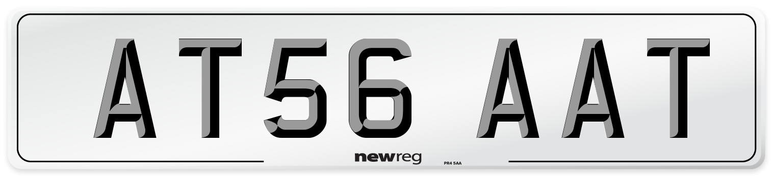 AT56 AAT Number Plate from New Reg